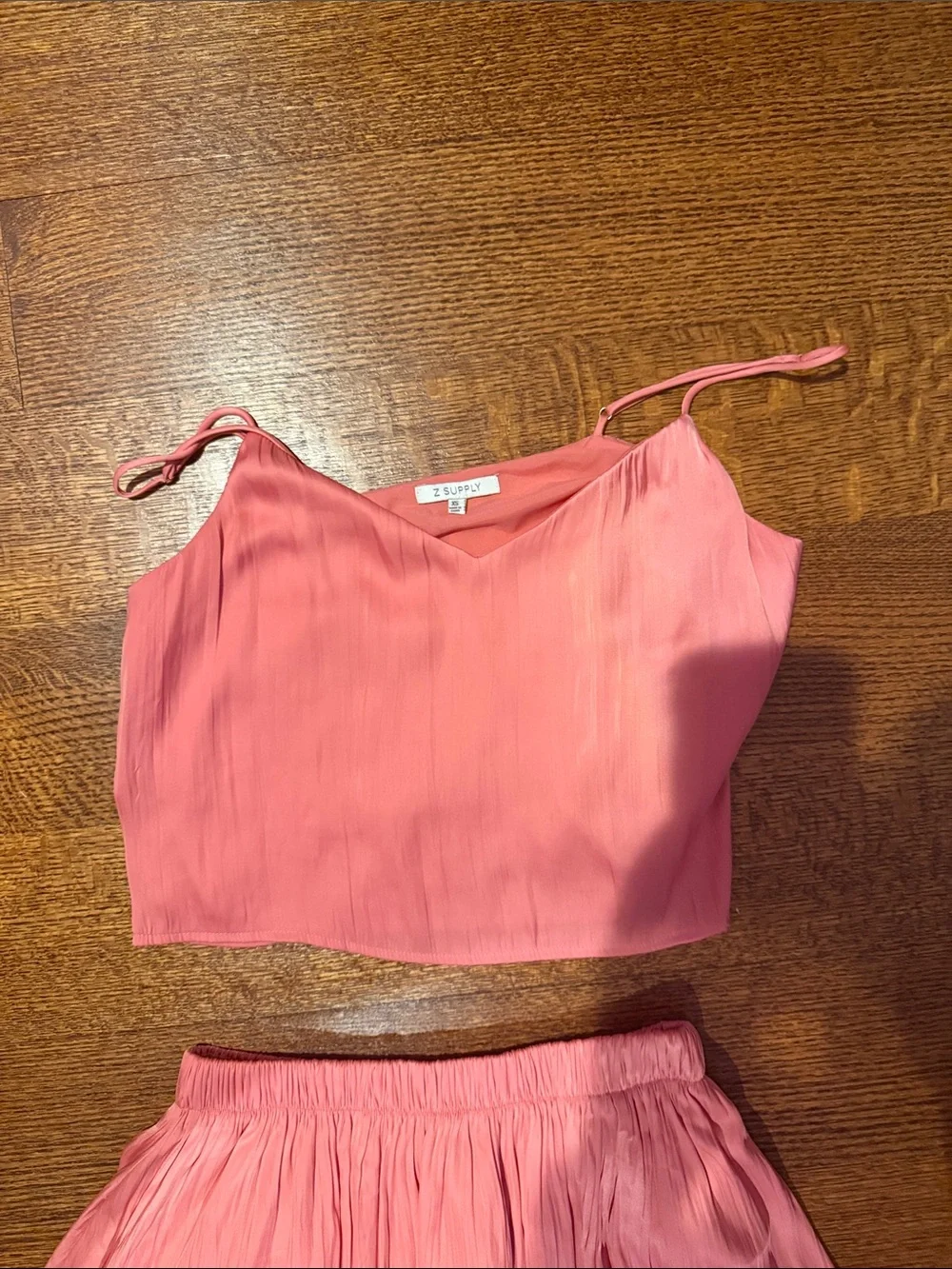 Z supply coral skirt and cami matching set